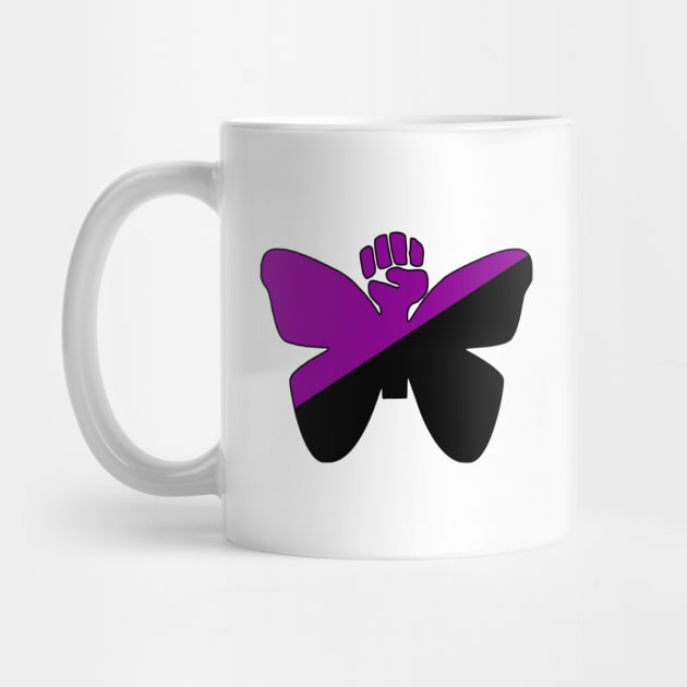 Butterfly Fist w/ Anarchafeminist Colors by dikleyt